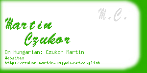 martin czukor business card